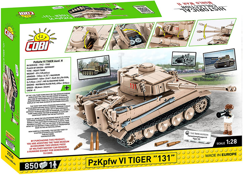 Cobi WW2 - PZKPFW V1 Tiger 131 Tank - My Hobbies