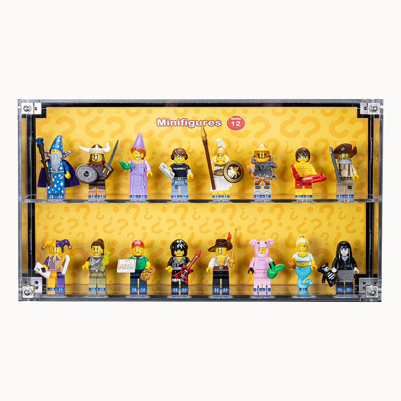 Wall Mounted Display Case for LEGO Minifigure 71007 Series 12 With