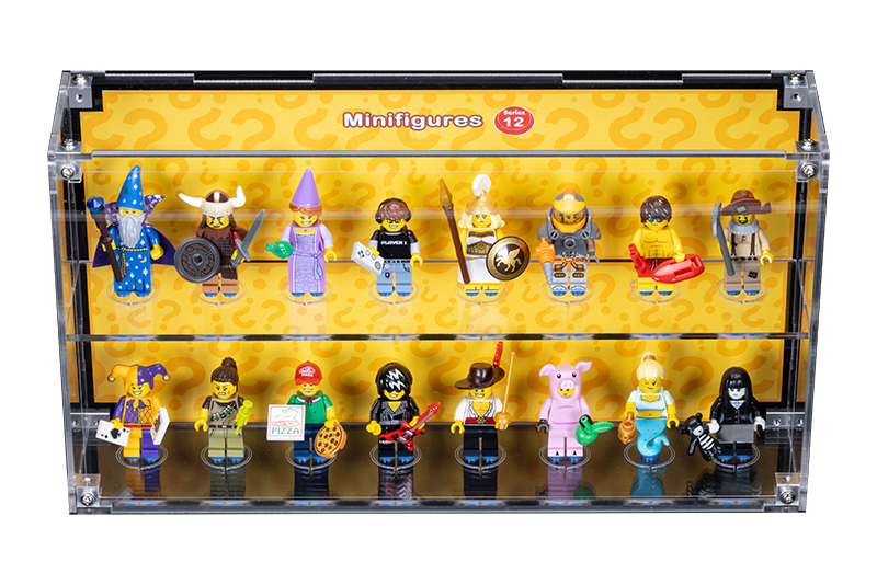 Wall Mounted Display Case for LEGO Minifigure 71007 Series 12 With