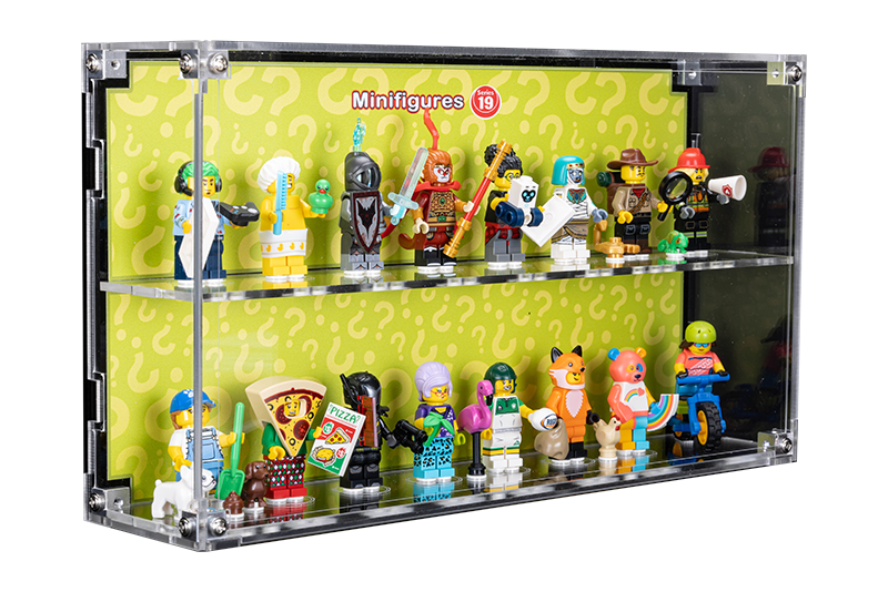 Wall Mounted Display Case for LEGO Minifigure 71025 Series 19 With/Without background - My Hobbies