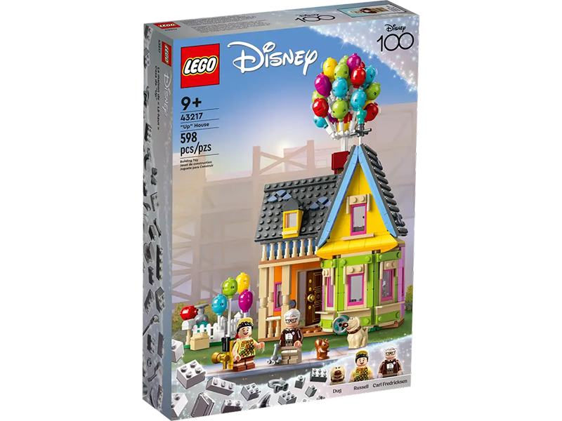 LEGO 43217 Disney Up House +Black Base Display Case with Background