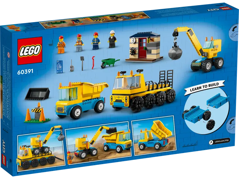 LEGO® 60391 City Construction Trucks and Wrecking Ball Crane