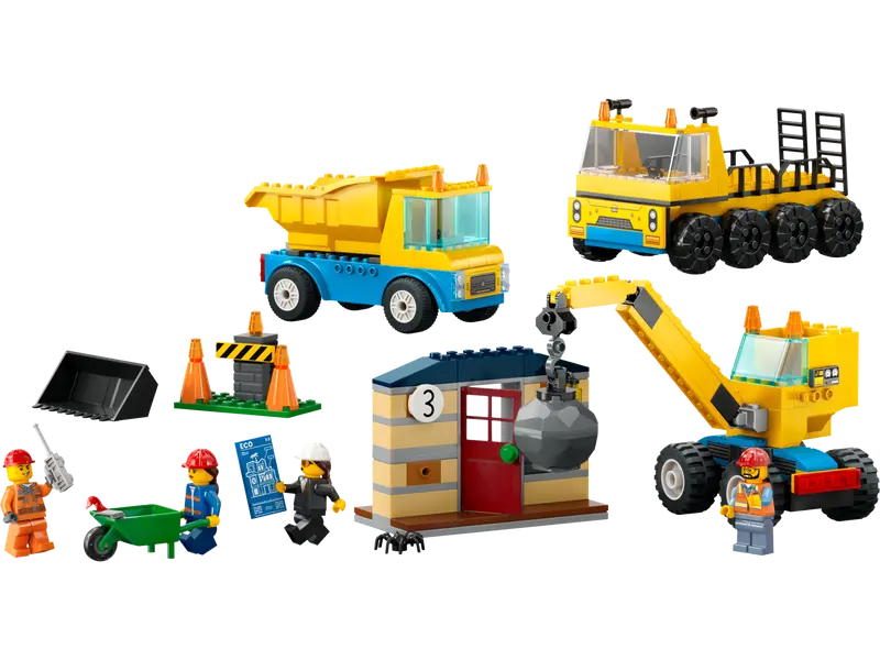 LEGO® 60391 City Construction Trucks and Wrecking Ball Crane