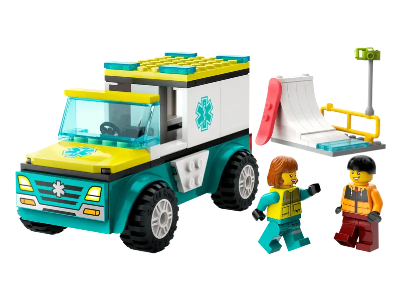 LEGO 60403 City Emergency Ambulance and Snowboarder