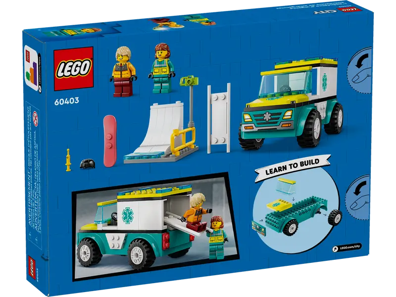 LEGO 60403 City Emergency Ambulance and Snowboarder