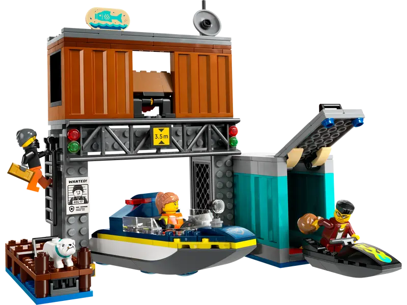 LEGO 60417 City Police Speedboat and Crooks' Hideout