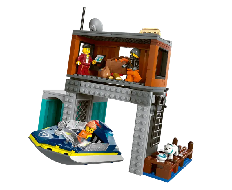 LEGO 60417 City Police Speedboat and Crooks' Hideout