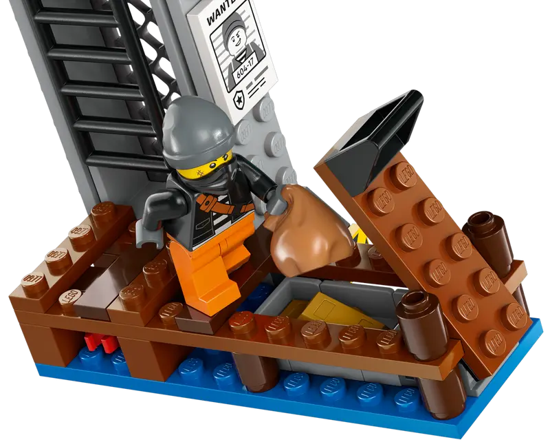 LEGO 60417 City Police Speedboat and Crooks' Hideout