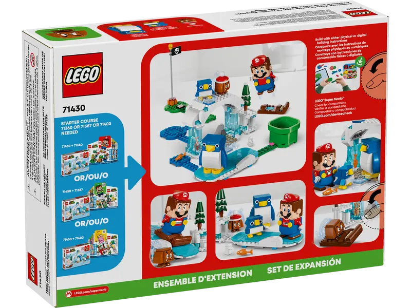 LEGO 71430 Super Mario Penguin Family Snow Adventure Expansion Set