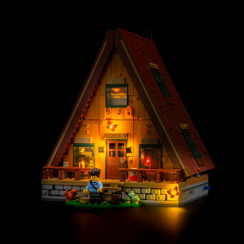 Light My Bricks LEGO A-Frame Cabin