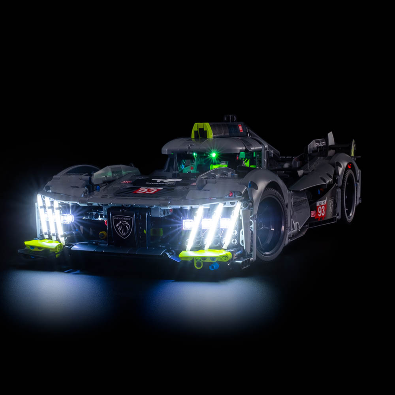 Light My Bricks LEGO Technic Peugeot 9X8 24H Le Mans Hybrid Hypercar