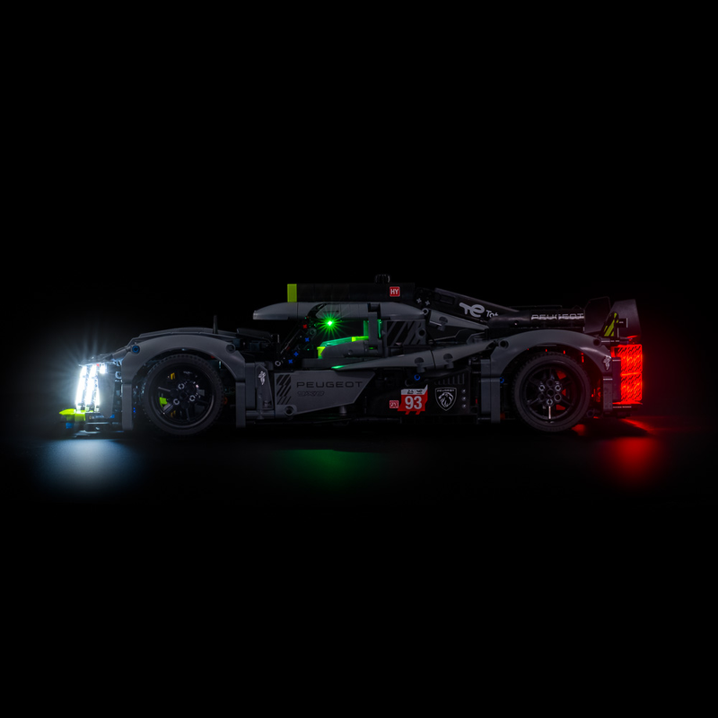 Light My Bricks LEGO Technic Peugeot 9X8 24H Le Mans Hybrid Hypercar