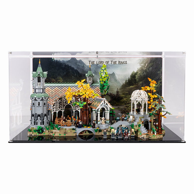 LEGO® 10316 THE LORD OF THE RINGS + Display Case Black Base With Background Bundle set™