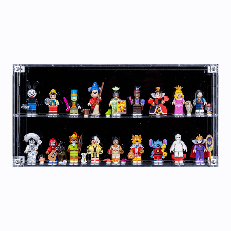 Wall Mounted Display Case for LEGO Minifigure 71038 Disney 100 With/Without background