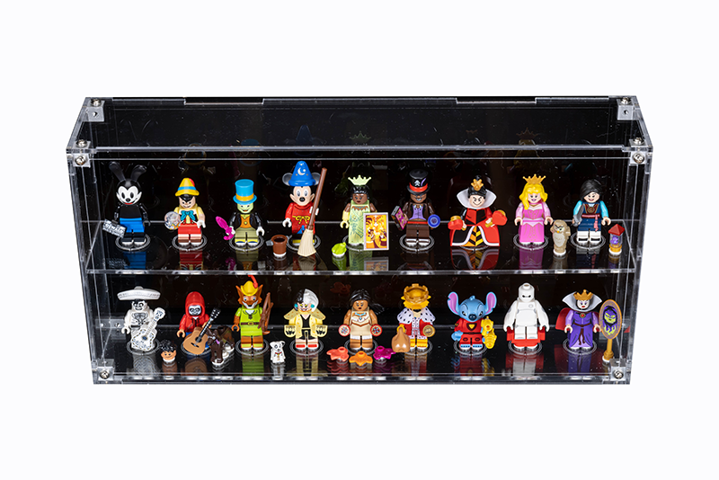 Wall Mounted Display Case for LEGO Minifigure 71038 Disney 100 With/Without background