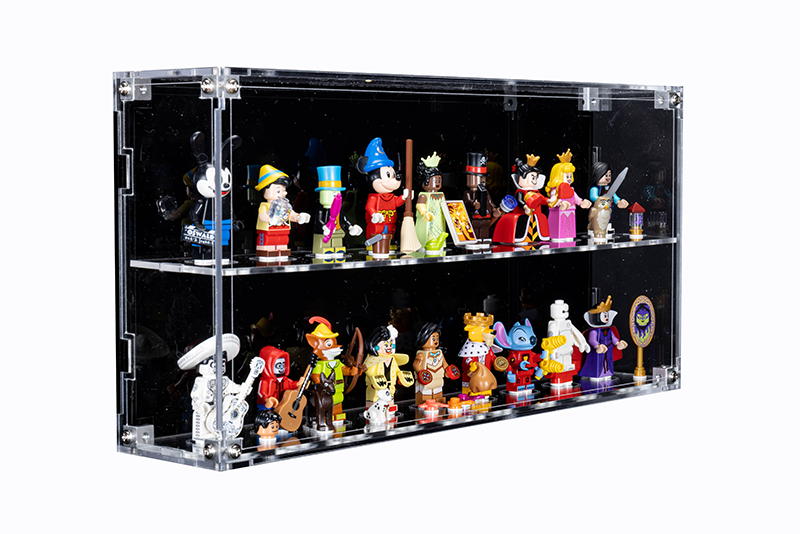 Wall Mounted Display Case for LEGO Minifigure 71038 Disney 100 With/Without background