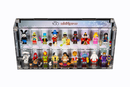 LEGO 71038 complete sets with Wall Mounted Display Case for MinifigurE 71038 (with background)