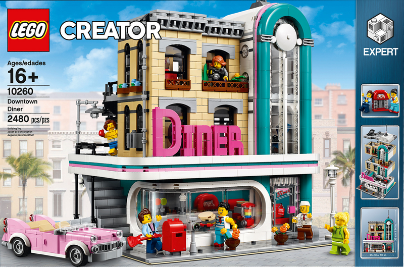 Lego City Lego Diner Retired LEGO® 10260 Creator Expert Downtown