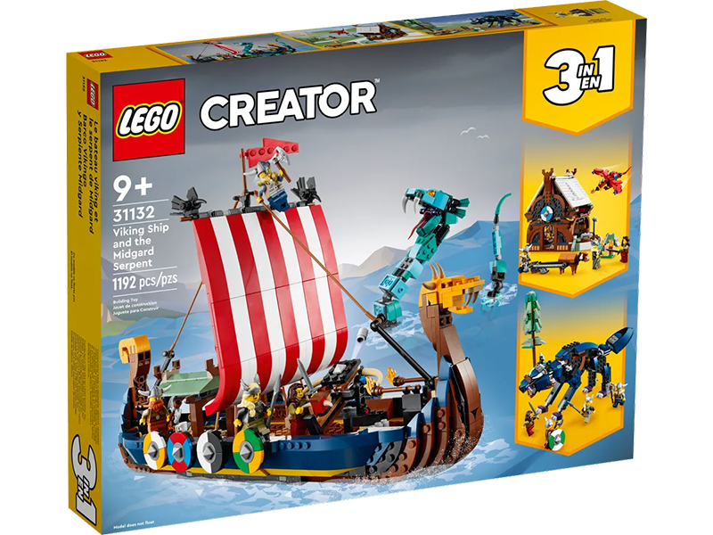 LEGO® 31132 Creator 3-in-1 Viking Ship and the Midgard Serpent (ship from 1st Jun) - My Hobbies