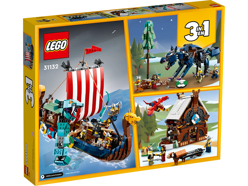 LEGO® 31132 Creator 3-in-1 Viking Ship and the Midgard Serpent (ship from 1st Jun) - My Hobbies