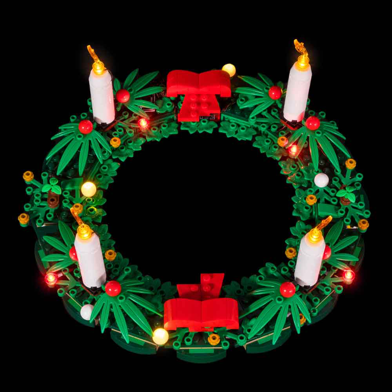 Light My Bricks LEGO Christmas Wreath