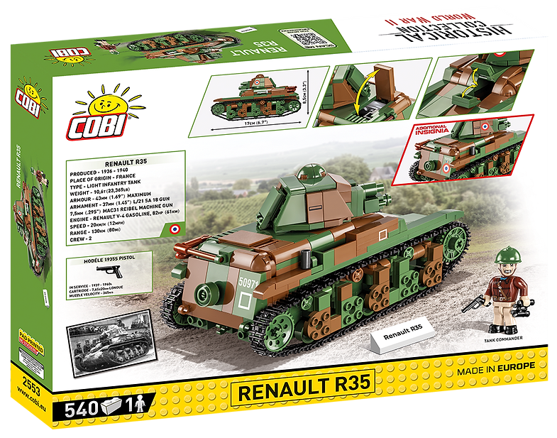 Cobi R35 Cobi WW2 - Renault R35 Tank (480 pcs) | My Hobbies