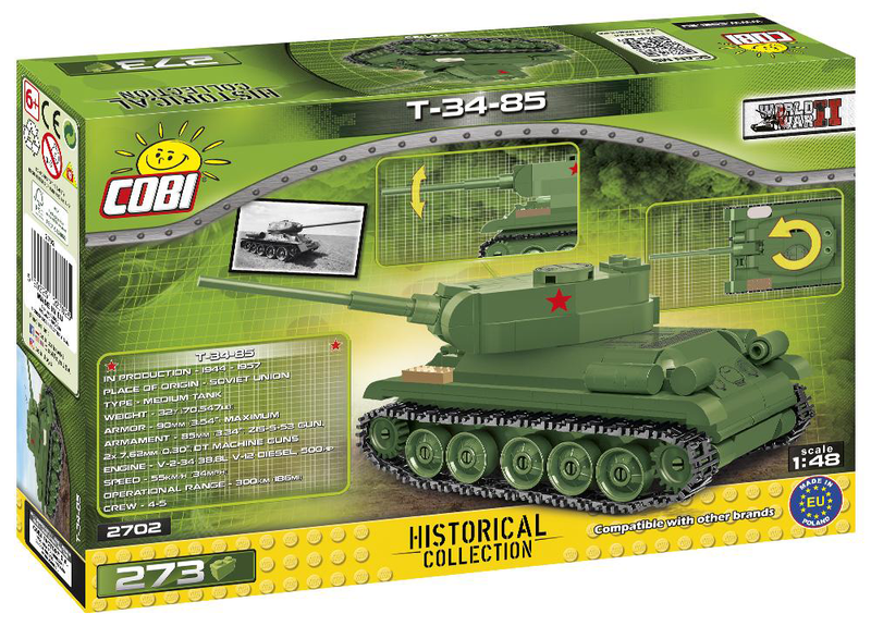 Cobi WW2 - T-34-85 Tank (273 pcs) - My Hobbies