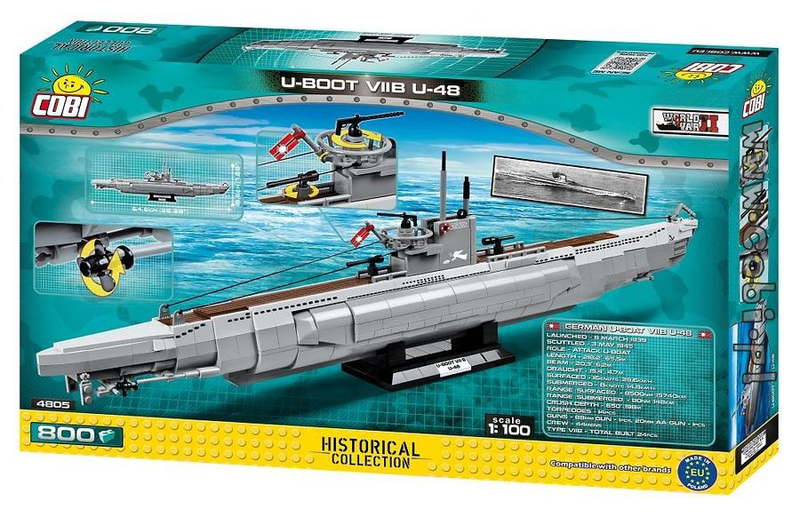 Cobi World War II - 800 piece U-Boot VIIB U-48 - My Hobbies
