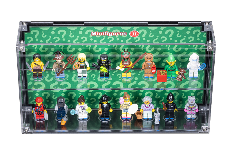 Wall Mounted Display Case for LEGO Minifigure 71002 Series 11 With/Without background - My Hobbies