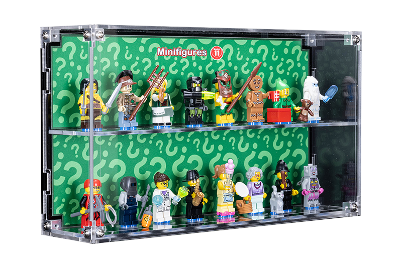 Wall Mounted Display Case for LEGO Minifigure 71002 Series 11 With/Without background - My Hobbies