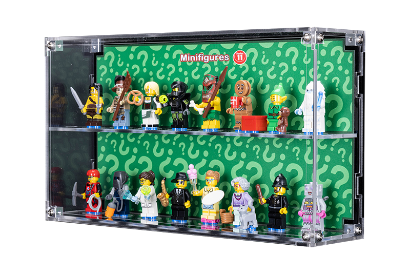 Wall Mounted Display Case for LEGO Minifigure 71002 Series 11 With/Without background - My Hobbies