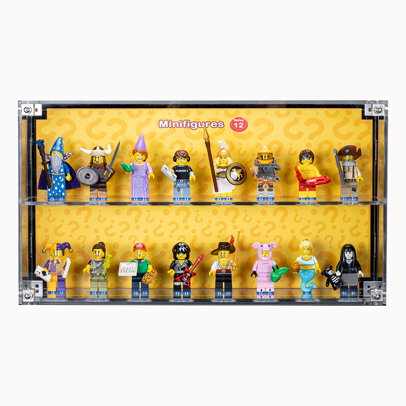 Wall Mounted Display Case for LEGO Minifigure 71007 Series 12 With/Without background - My Hobbies