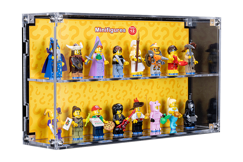 Wall Mounted Display Case for LEGO Minifigure 71007 Series 12 With/Without background - My Hobbies