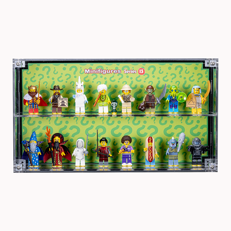 Wall Mounted Display Case for LEGO Minifigure 71008 Series 13 With/Without background - My Hobbies