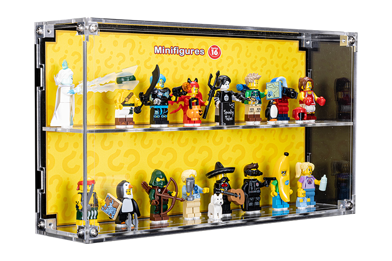 Wall Mounted Display Case for LEGO Minifigure 71013 Series 16 With
