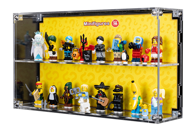 Wall Mounted Display Case for LEGO Minifigure 71013 Series 16 With/Without background - My Hobbies