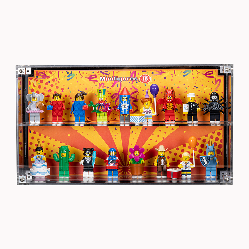 Wall Mounted Display Case for LEGO Minifigure 71021 Series 18 With/Without background - My Hobbies