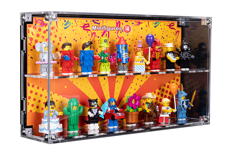 Wall Mounted Display Case for LEGO Minifigure 71021 Series 18 With/Without background - My Hobbies