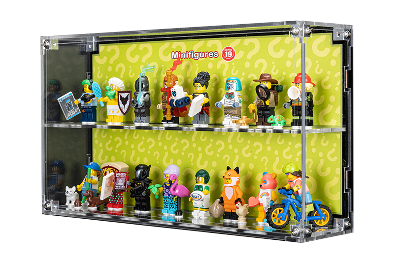 Wall Mounted Display Case for LEGO Minifigure 71025 Series 19 With/Without background - My Hobbies