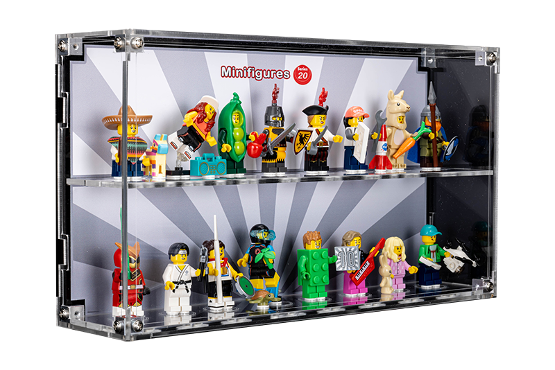 Wall Mounted Display Case for LEGO Minifigure 71027 Series 20 With/Without background - My Hobbies