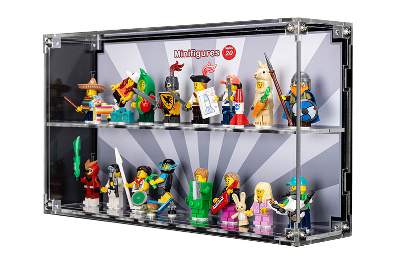 Wall Mounted Display Case for LEGO Minifigure 71027 Series 20 With/Without background - My Hobbies