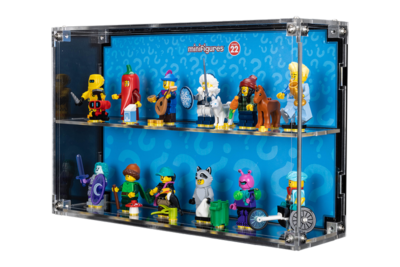 Wall Mounted Display Case for LEGO Minifigure 71032 (Series 22