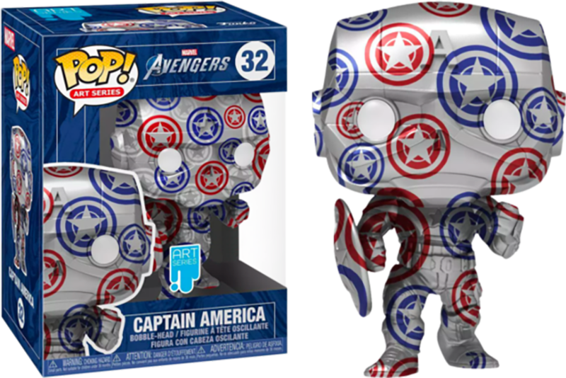 Funko Avengers (Video Game 2020) - Captain America Patriotic Age (Artist) US Exc Pop! w/Protector [RS] - My Hobbies