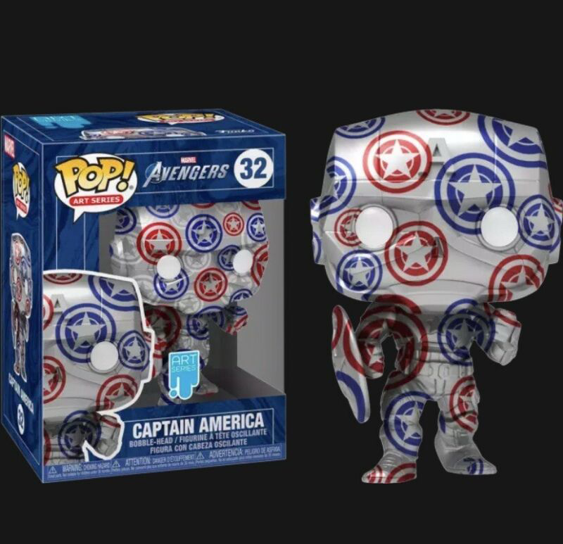 Funko Avengers (Video Game 2020) - Captain America Patriotic Age (Artist) US Exc Pop! w/Protector [RS] - My Hobbies