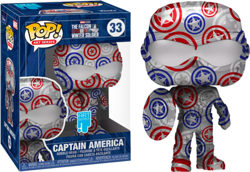 Funko The Falcon and the Winter Soldier - Capt.America Patriotic (Artist) US Exc Pop! w/Protector [RS] - My Hobbies