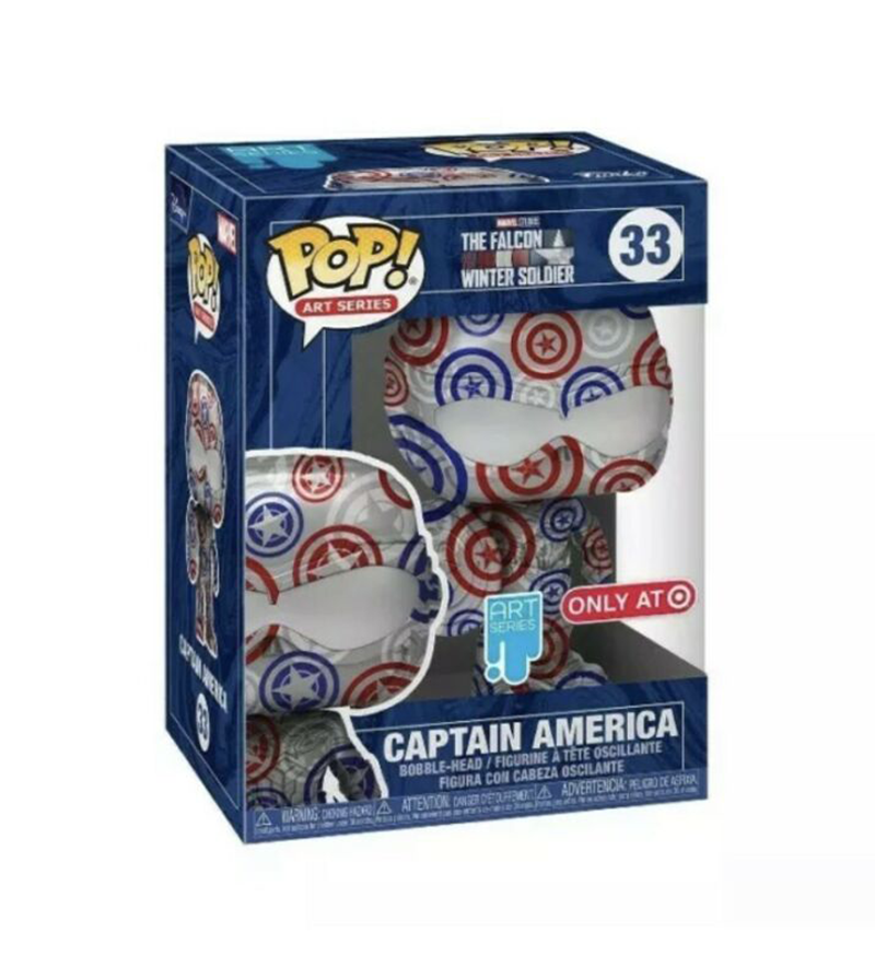 Funko The Falcon and the Winter Soldier - Capt.America Patriotic (Artist) US Exc Pop! w/Protector [RS] - My Hobbies