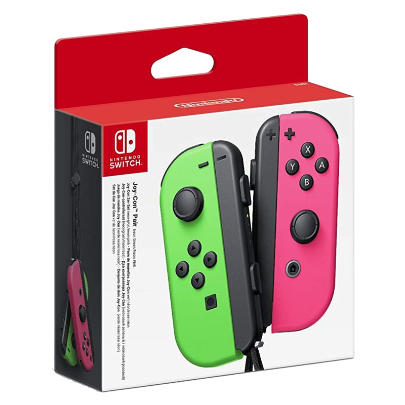 Nintendo Switch Joy-Con Neon Green and Pink Controller Pair - My Hobbies