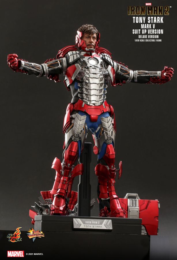 Hot Toys Iron Man 2 - Tony Stark Mark V Suit Up Deluxe 1:6 Scale 12" Action Figure - My Hobbies