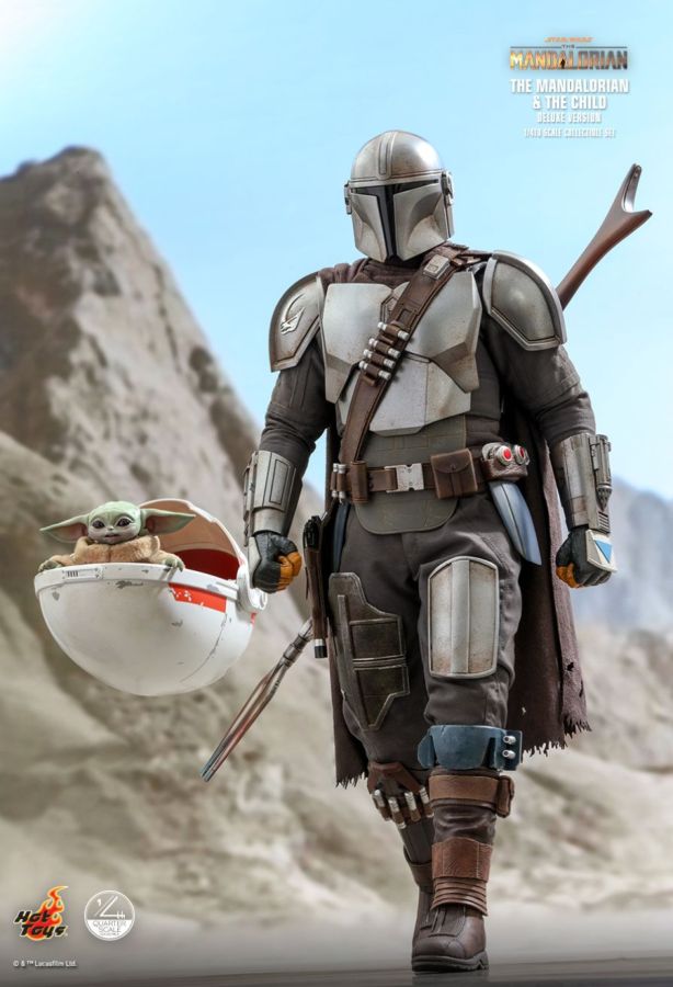 Hot Toy Star Wars: The Mandalorian - Mandalorian & The Child Deluxe 1:4 Scale Action Figure Set - My Hobbies