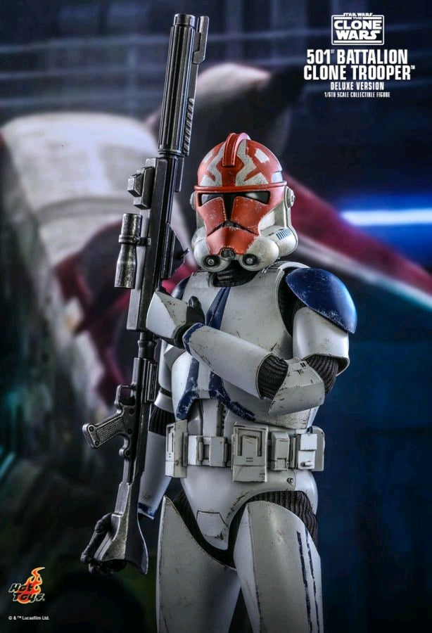 Hot Toy Star Wars: The Clone Wars - 501st Battalion Clone Trooper Deluxe 1:6 Scale 12" Action Figure - My Hobbies
